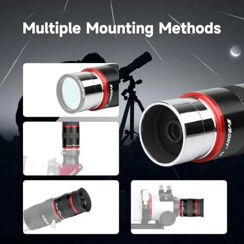 SVBONY 68° Ultra Wide Angle Telescope Eyepiece Set 6mm 9mm 15mm 20mm | 1.25" Barrel, Fully Multi-Coated Optics thumbnail 7