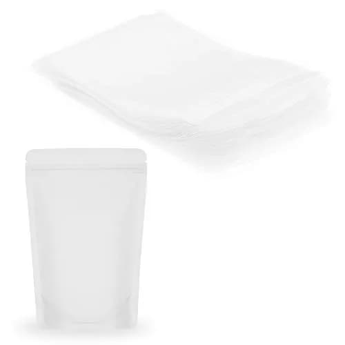 SumDirect Food Storage Bags 50 Pcs 4.3x6.7in Matte Frosted Resealable Stand Up Pouches thumbnail 1