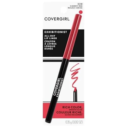 COVERGIRL Exhibitionist All-Day Lip Liner Cherry Red 220 | Smudge & Transfer Proof, Cruelty-Free (70-120 chars) thumbnail 5