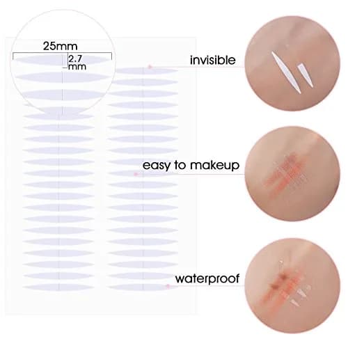 Pormasbenzer Ultra Invisible Double Eyelid Tape Stickers 480 Count (3 Packs) | Medical-Grade Adhesive Fiber for Natural Double Eyelids thumbnail 3