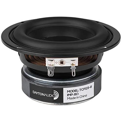 Dayton Audio TCP115-8 4" Treated Paper Cone Midbass Woofer 8 Ohm | Compact 4-inch speaker with high excursion and low Fs for car audio thumbnail 1