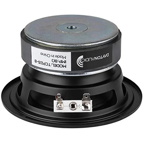 Dayton Audio TCP115-8 4" Treated Paper Cone Midbass Woofer 8 Ohm | Compact 4-inch speaker with high excursion and low Fs for car audio thumbnail 2
