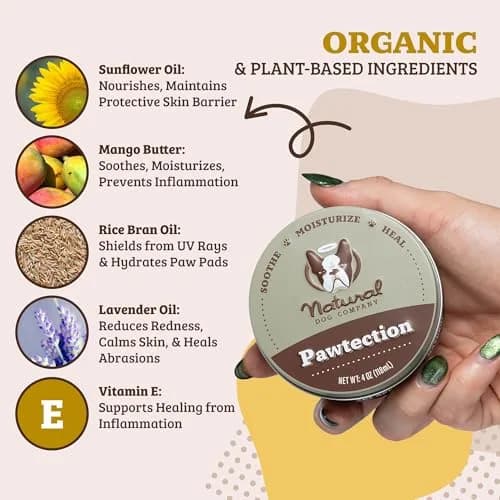 Natural Dog Company PawTection Dog Paw Wax 1 oz | Lick Safe, All-Natural Paw Protector for Hot Pavement & Rough Terrain thumbnail 3