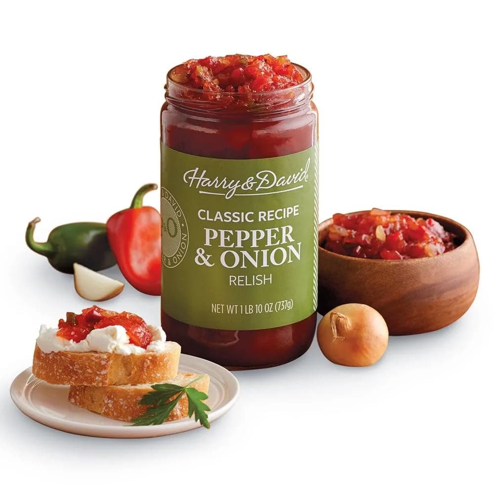 Harry & David Pepper & Onion Relish 26Oz | Sweet & Savory Plant Based Condiment
