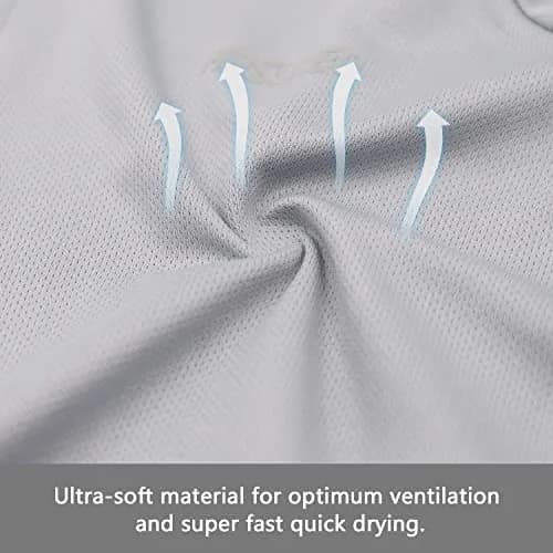 ARSUXEO Men's Short Sleeves Cycling Jersey Bicycle MTB Bike Shirt 636 Light Gray XXL | Breathable, Quick Dry Fit thumbnail 3