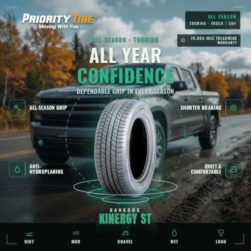 HANKOOK Kinergy ST H735 All-Season Radial Tire 215/75R14 | Universal Fit with 26.6in Diameter thumbnail 3