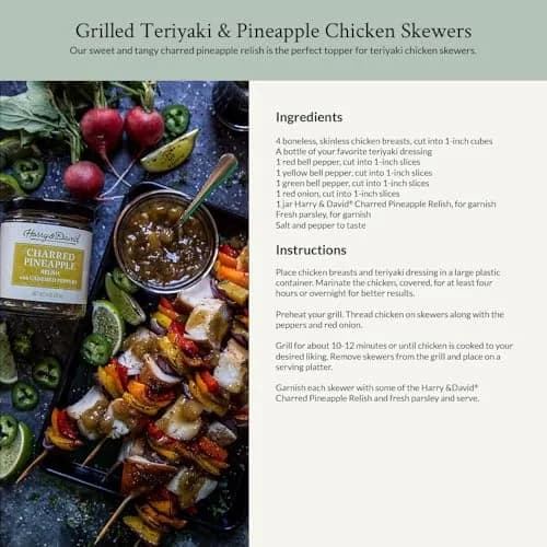 Harry & David Charred Pineapple Relish 9Oz | Plant Based Gourmet Condiment for Grilling & Gifts thumbnail 6