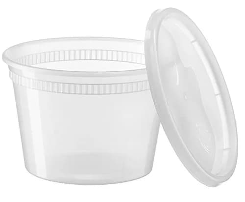 Home Deli Food Storage Containers with Lid 16oz | Microwave & Dishwasher Safe BPA Free thumbnail 1