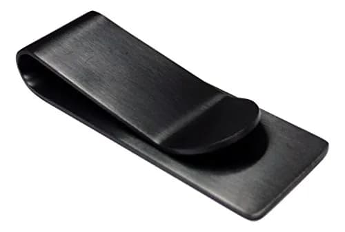 Tapp Collections Silver Stainless Steel Slim Money Clip #3 - Black | Modern, Durable & Perfect Gift thumbnail 1