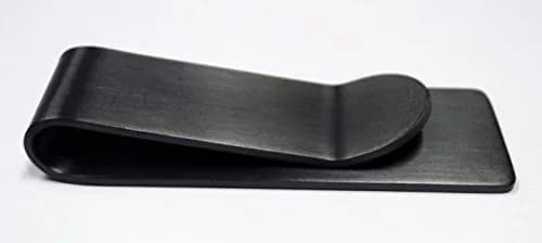 Tapp Collections Silver Stainless Steel Slim Money Clip #3 - Black | Modern, Durable & Perfect Gift thumbnail 5