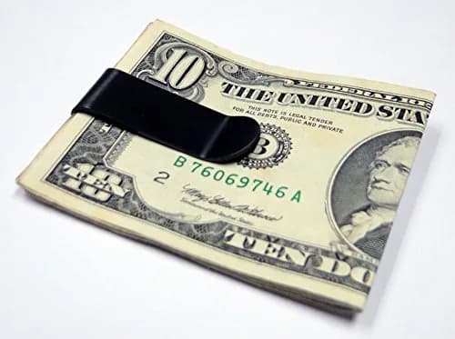 Tapp Collections Silver Stainless Steel Slim Money Clip #3 - Black | Modern, Durable & Perfect Gift thumbnail 2