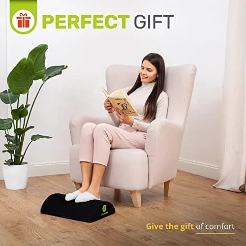 ErgoFoam Ergonomic Foot Rest Under Desk - Premium Velvet Foam Support for Lumbar & Back Pain thumbnail 8
