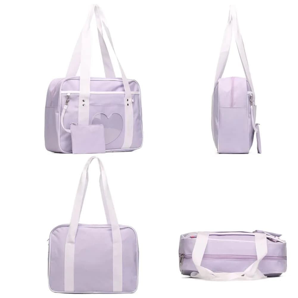 STEAMEDBUN Kawaii Ita Bag Large Tote Shoulder Bag with Clear Heart Window & Pockets 37.5cm (14.8 inch) | Anime & Cosplay Accessory - view 6
