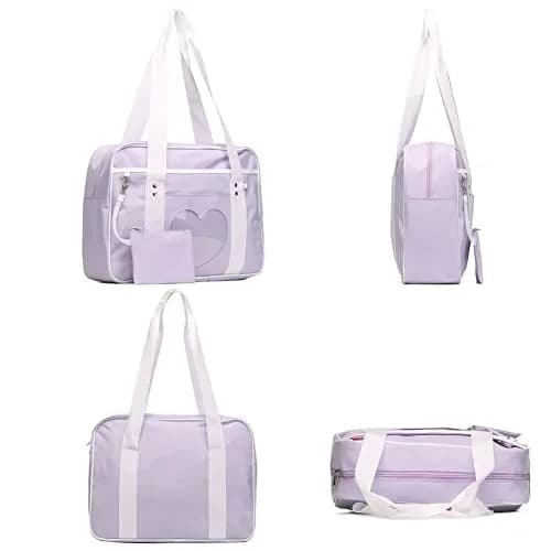STEAMEDBUN Kawaii Ita Bag Large Tote Shoulder Bag with Clear Heart Window & Pockets 37.5cm (14.8 inch) | Anime & Cosplay Accessory thumbnail 6