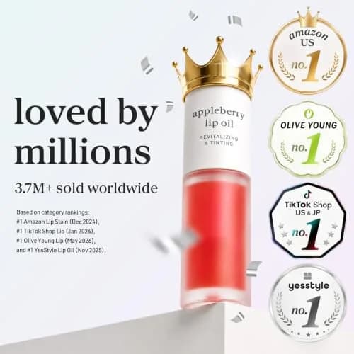 NOONI Korean Lip Oil Applemint 0.12 Fl Oz (3.55 ml) | Hydrating Tinted Gloss thumbnail 2