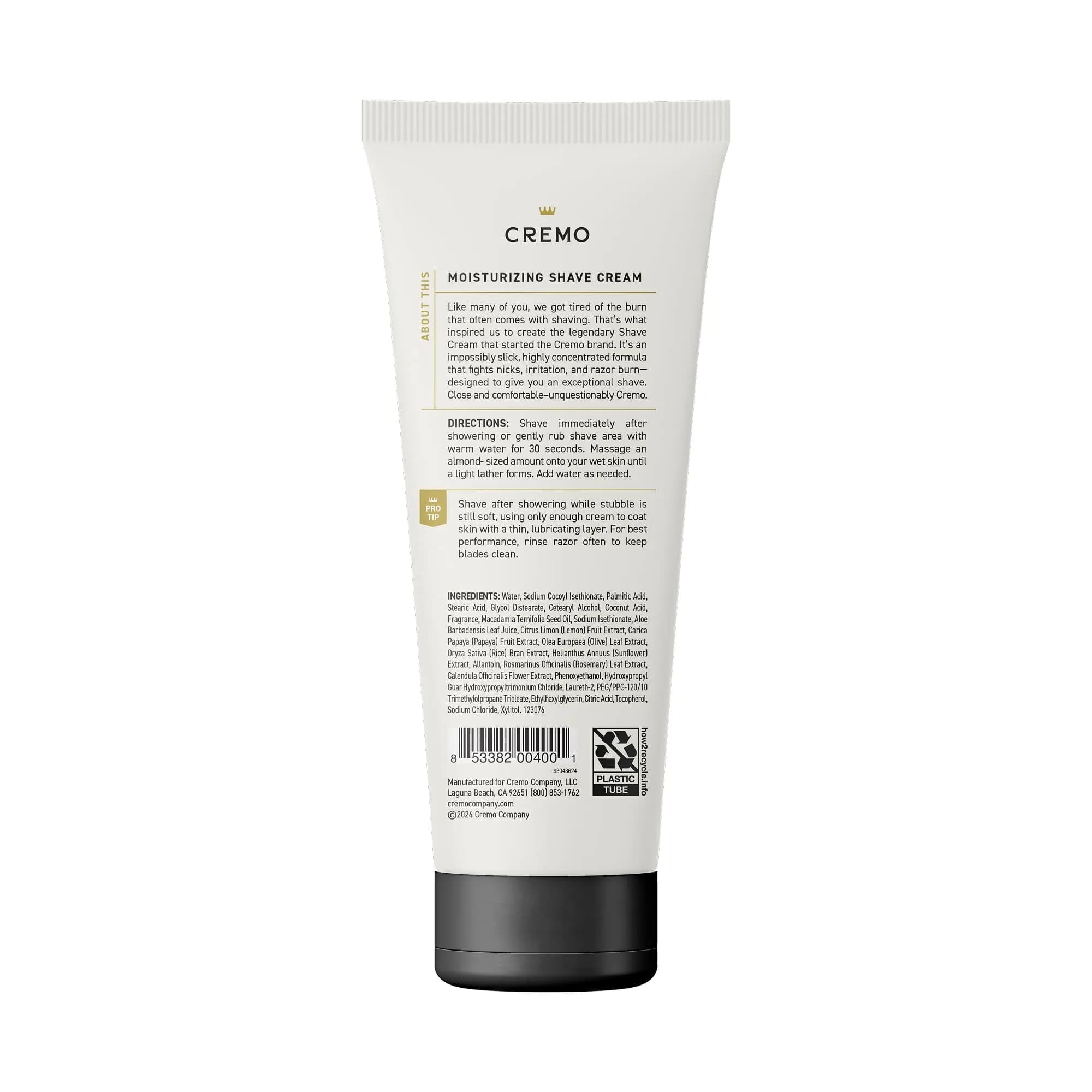 Cremo Shaving Cream for Sensitive Skin, 360ml (12 Fl Oz) | Ultra-Slick Formula Fights Nicks & Razor Burn - view 3