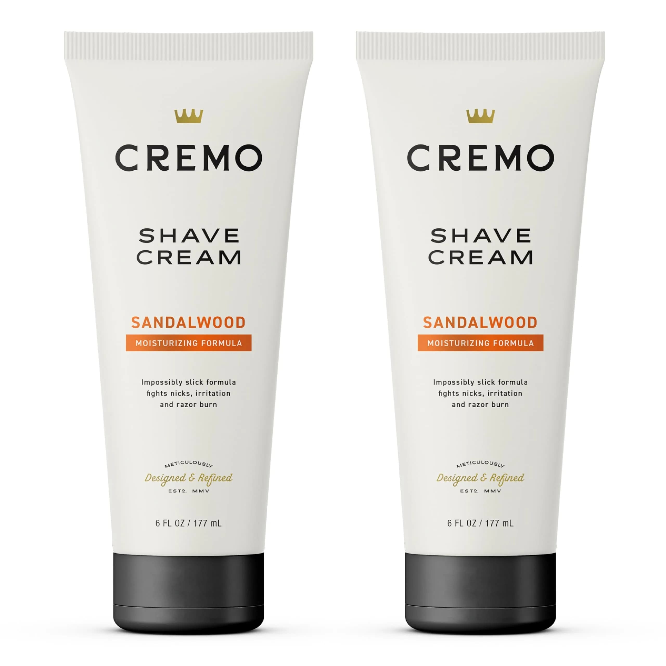Cremo Shaving Cream for Men, Sandalwood, 12 Fl Oz (2 Pack) | Slick Hydrating Formula Fights Razor Burn - main product image