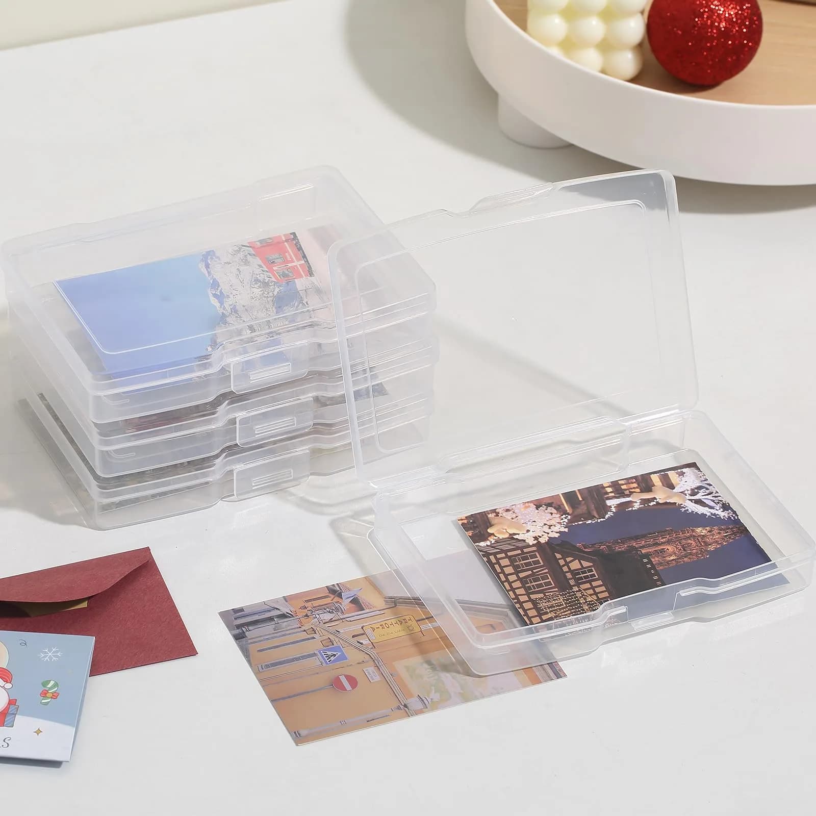 novelinks Photo Storage Box with 16 Inner Cases | Holds 1600 Photos & Crafts | Clear Plastic Organizer - view 5