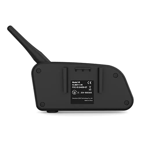 EJEAS V6 Pro Motorcycle Helmet Bluetooth Intercom 1200M 2-Way Headset (2-Pack, Black) thumbnail 9