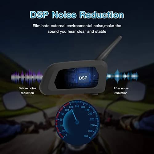 EJEAS V6 Pro Motorcycle Helmet Bluetooth Intercom 1200M 2-Way Headset (2-Pack, Black) thumbnail 4