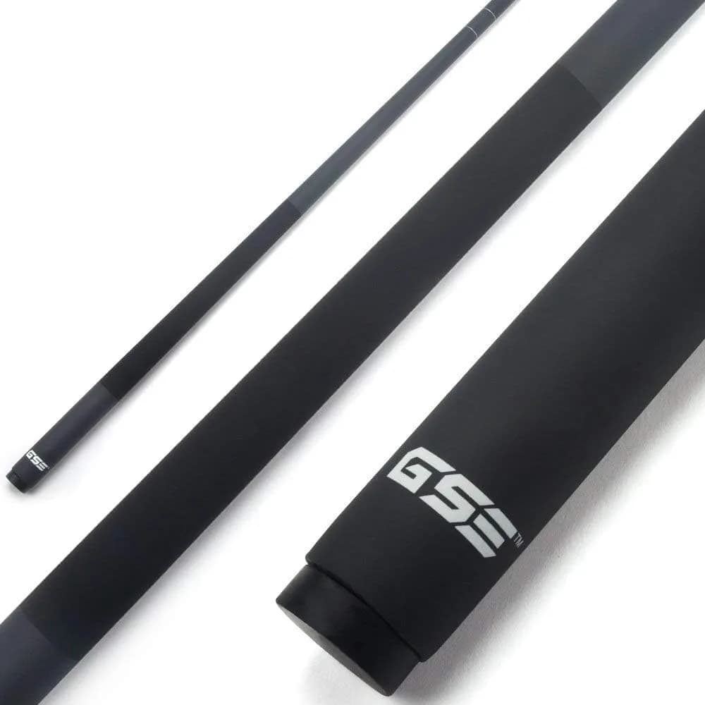 GSE Games & Sports Expert Matte Black 21oz Pool Cue Stick | 13mm Leather Tip, 3/8x10 Stainless Steel Joint