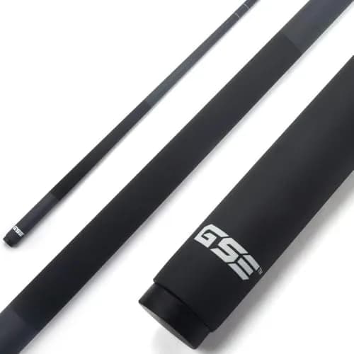GSE Games & Sports Expert Matte Black 21oz Pool Cue Stick | 13mm Leather Tip, 3/8x10 Stainless Steel Joint thumbnail 1