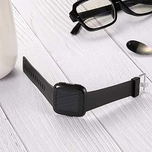 Wepro Sport Bands Compatible with Fitbit Versa 2, Versa Lite, Versa (Large, Black) | Soft Elastomer, Sweat-Resistant, Secure Buckle thumbnail 8