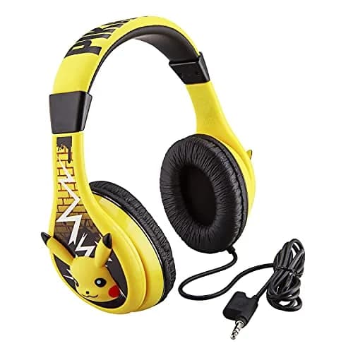 eKids Pokemon Pikachu Wired Kids Headphones, Adjustable, Stereo Sound, 3.5mm Jack, Tangle-Free, Volume Control, Children's Headband On Ear | Safe Volume for Kids thumbnail 8