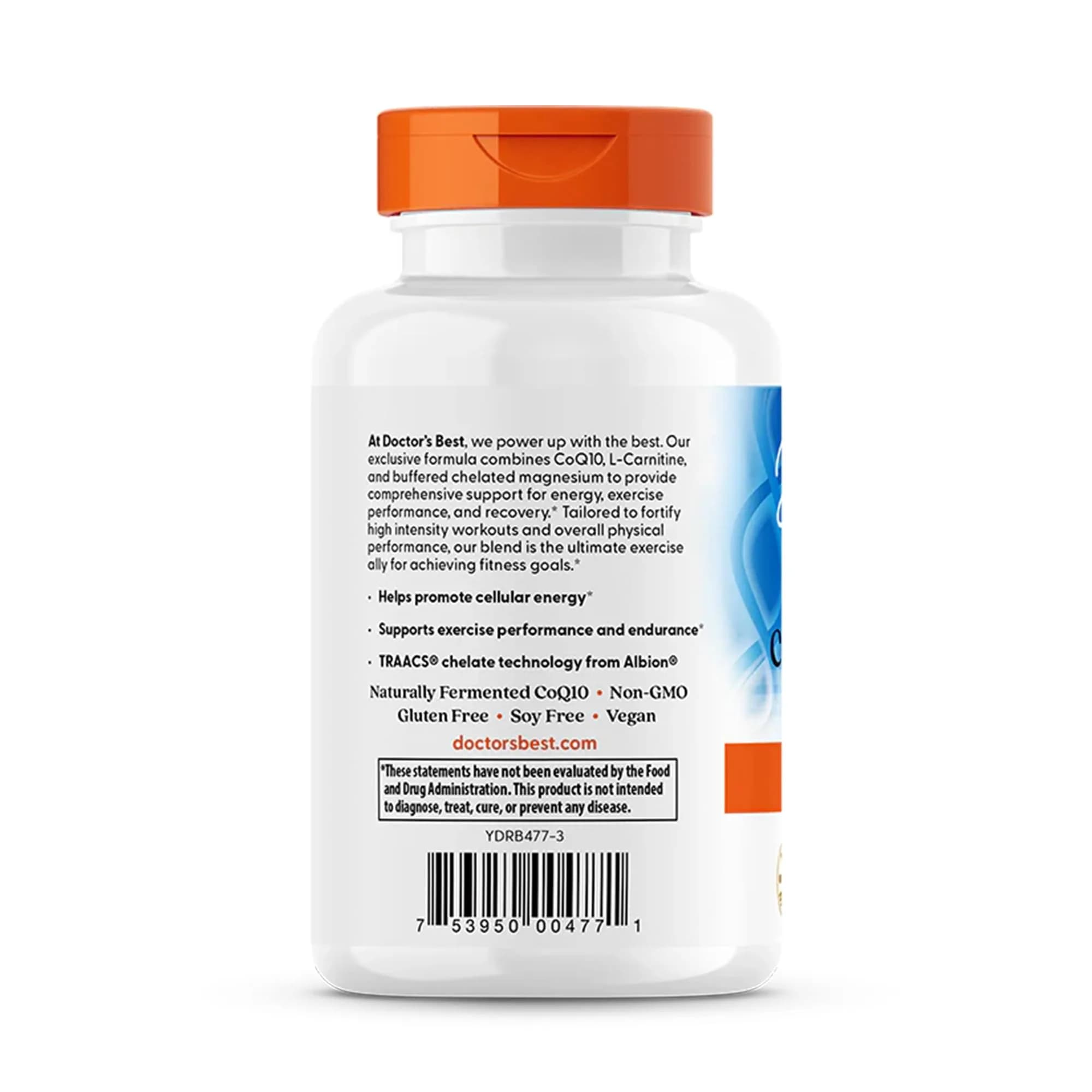 Doctor's Best CoQ10 L-Carnitine Magnesium Supplement 90 Veg Caps | Energy & Exercise Support - view 3