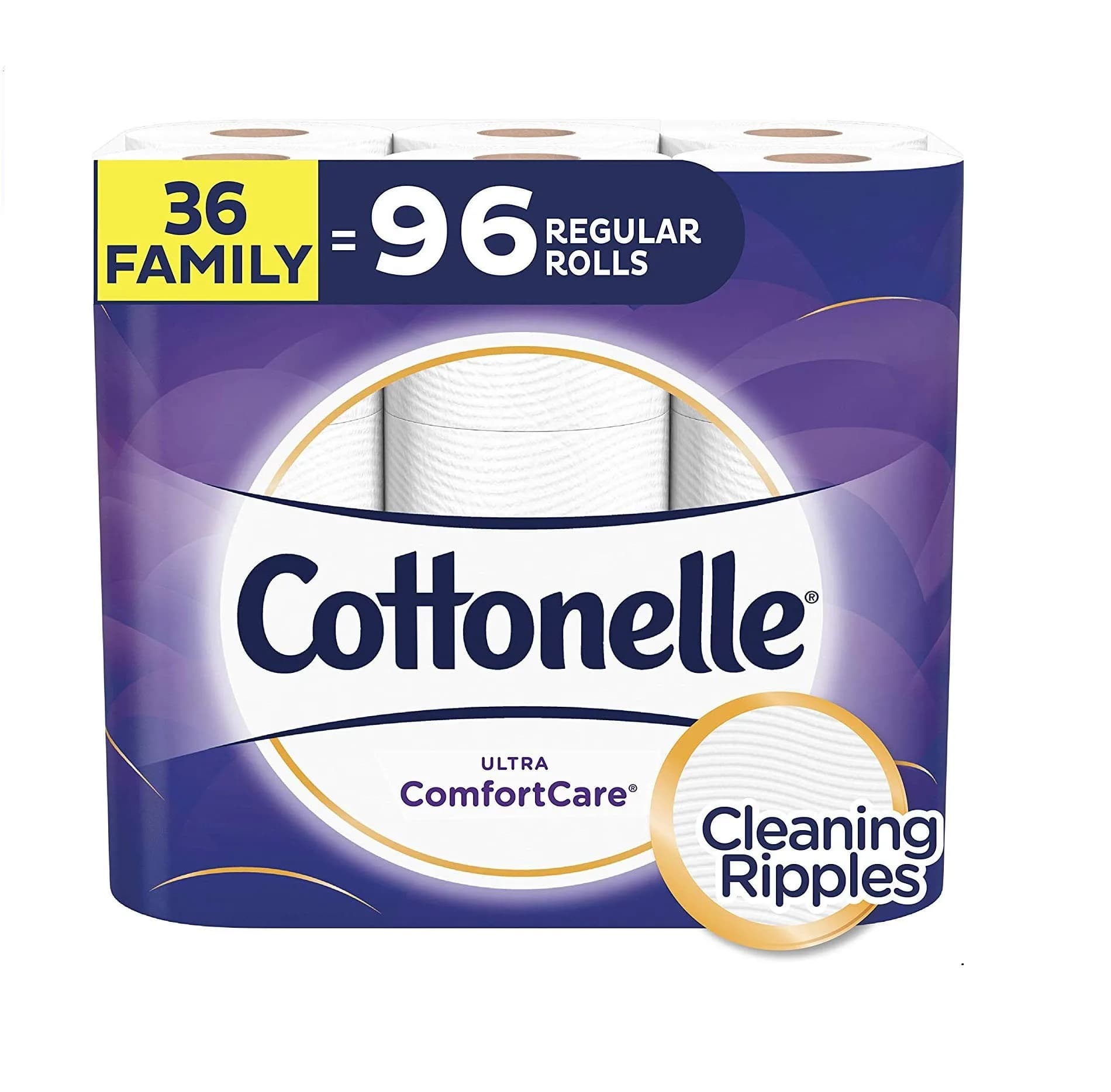 Cottonelle Ultra ComfortCare Toilet Paper, 6912 Sheets (36 Family Rolls) | Soft Biodegradable Bath Tissue - main product image