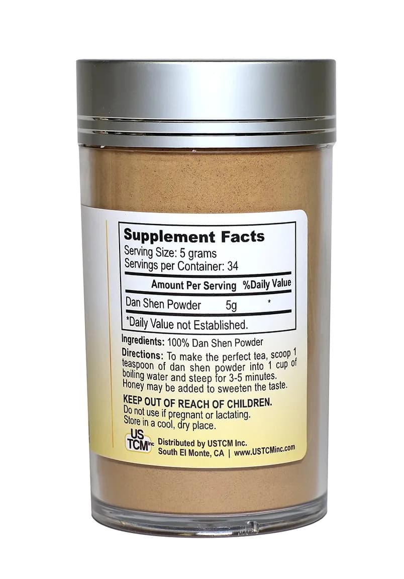 USTCM Red Sage Root Powder 6oz (170g) | Traditional Chinese Herbal Supplement for Tea - view 2