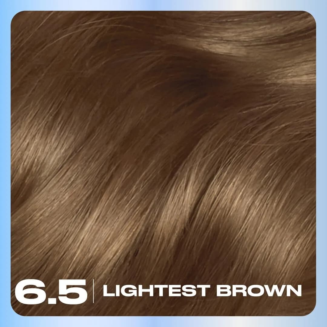 Clairol Nice'n Easy Permanent Hair Dye 6.5 Lightest Brown | 3 Count | 100% Gray Coverage - view 3