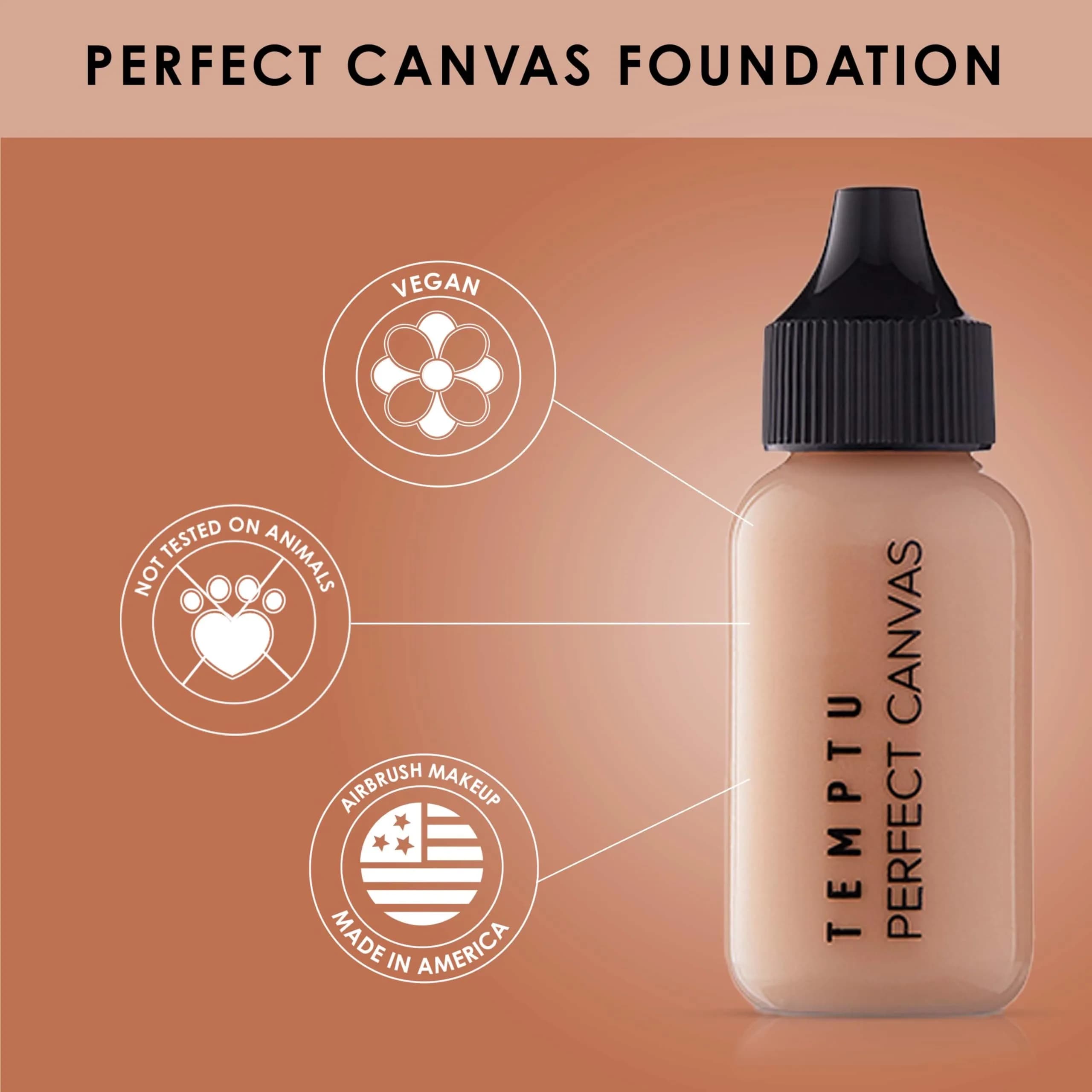 TEMPTU Perfect Canvas Hydra Lock Foundation Olive Nude 29.57ml (1 Fl Oz) | Hydrating Long-Wear Natural Finish - view 2