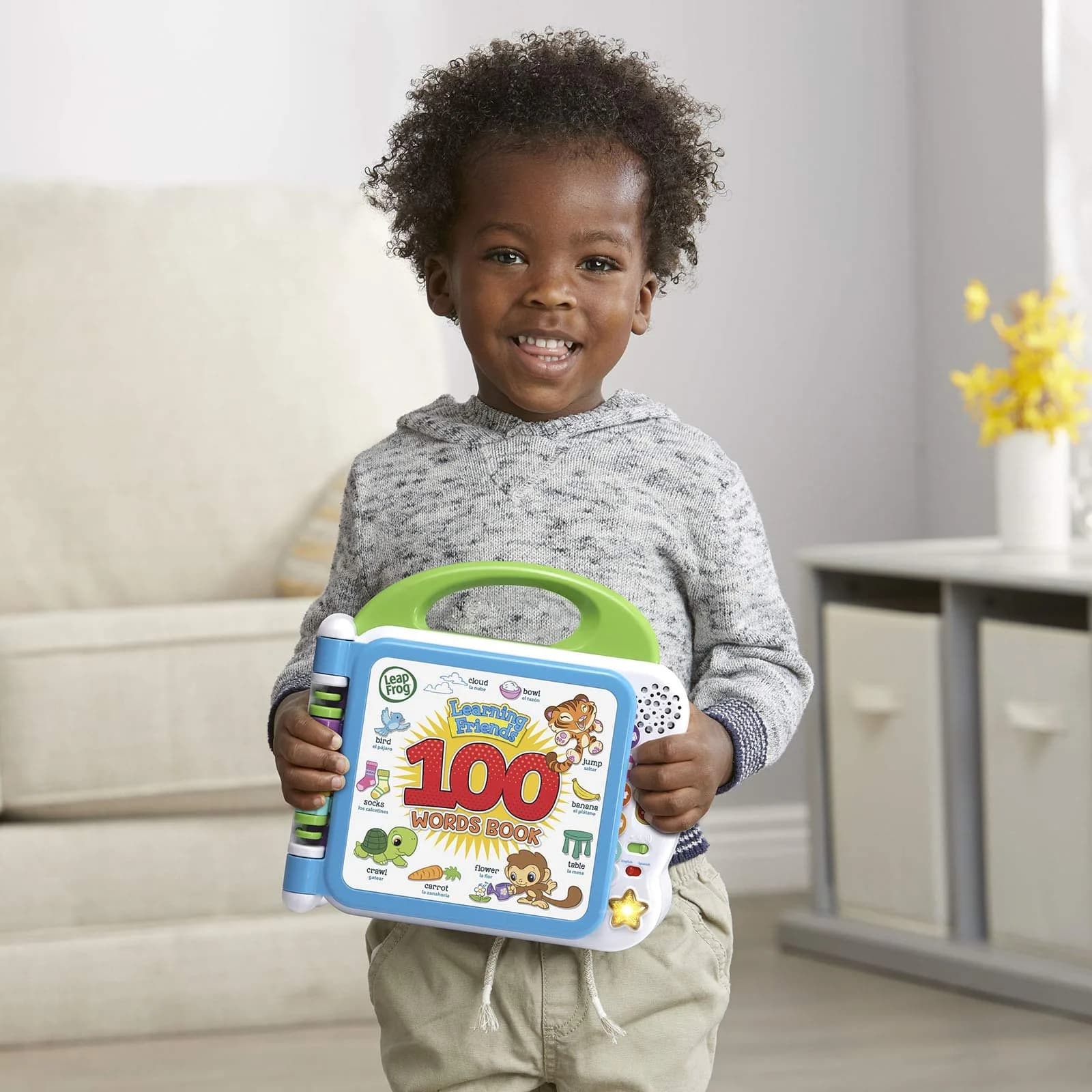 LeapFrog Learning Friends 100 Words Book - Green, 23.9cm x 23.4cm x 4.8cm | Bilingual Learning Toy - view 6