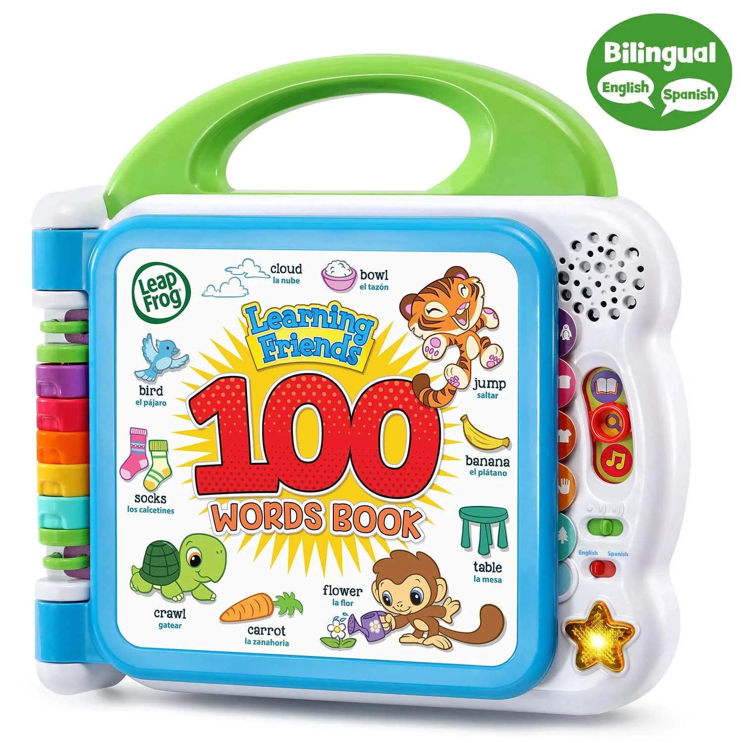 LeapFrog Learning Friends 100 Words Book - Green, 23.9cm x 23.4cm x 4.8cm | Bilingual Learning Toy - view 2
