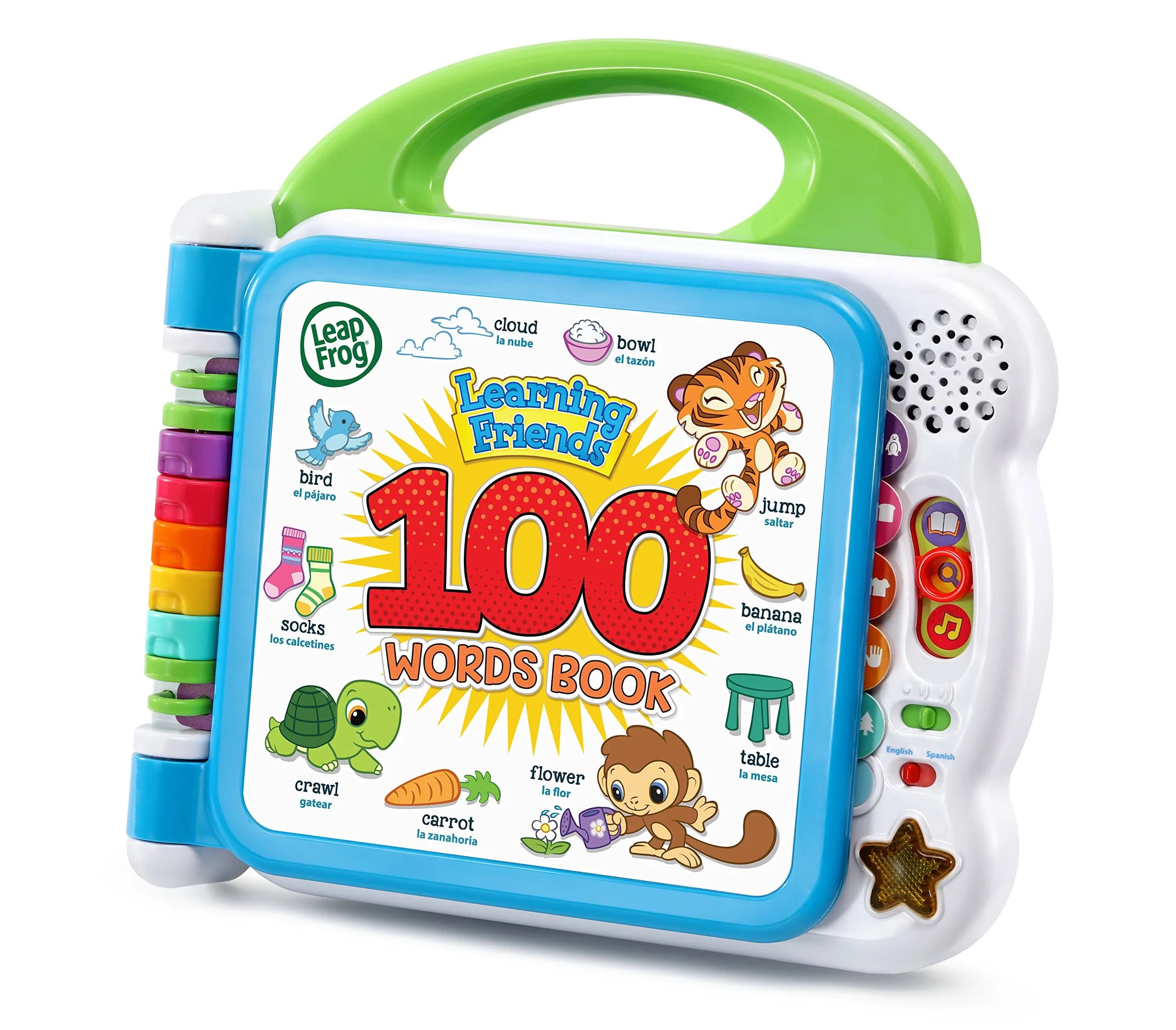 LeapFrog Learning Friends 100 Words Book - Green, 23.9cm x 23.4cm x 4.8cm | Bilingual Learning Toy - view 3
