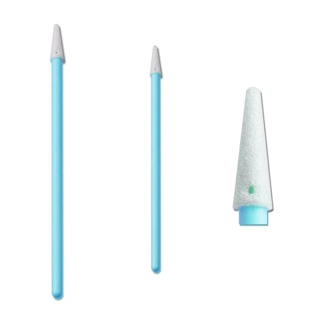 Ci Kyan CK-FS750 Pointed Foam Tip Swabs, 3.0" (7.62 cm) Brush Length, 500 Count | Lint-Free Cleaning for Electronics & Optics — Blue