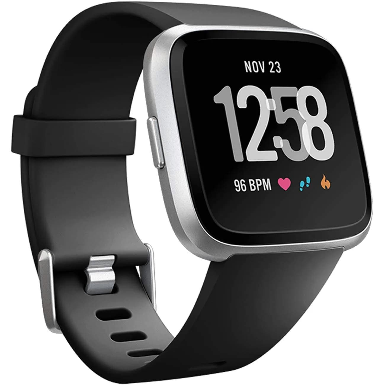 Wepro Sport Bands for Fitbit Versa 2, Versa Lite, Versa — Small 5.5"-7.2" Wrist — Black - main product image