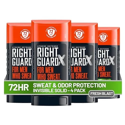 Right Guard Xtreme Defense Invisible Solid Antiperspirant Deodorant Fresh Blast Scent 10.4 oz (4 Pack) | 72-Hour Odor Control thumbnail 1
