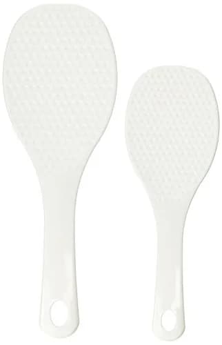Inomata White Rice Paddle Set | 2-Pack, 19cm (7.5") & 16cm (6.25") thumbnail 1