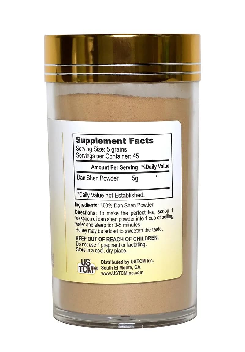 USTCM Red Sage Root Powder 227g (8oz) | 120 Mesh Fine Herbal Supplement - view 2