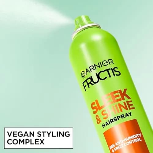 Garnier Fructis Sleek & Shine Anti Humidity Hairspray, Extra Strong Hold, 247.5ml (8.25 oz) | Controls Frizz & Humidity thumbnail 5