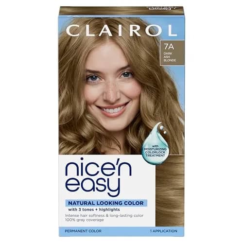 Clairol Nice'n Easy Permanent Hair Dye 7C Dark Cool Blonde, Single Pack | 100% Gray Coverage thumbnail 1