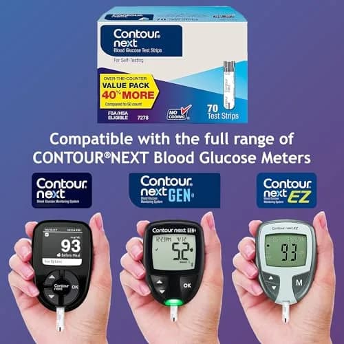 Ascensia Contour Next Blood Glucose Test Strips 70 Count | Proven Accuracy for Diabetes Management thumbnail 4