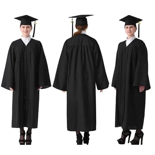 GraduatePro Unisex Adult Graduation Cap and Gown Set 2026 | Black, 45 in | Premium Polyester, Wrinkle-Free (70-120 chars) thumbnail 2