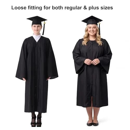 GraduatePro Unisex Adult Graduation Cap and Gown Set 2026 | Black, 45 in | Premium Polyester, Wrinkle-Free (70-120 chars) thumbnail 3