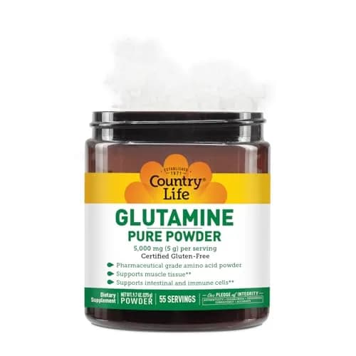 Country Life Glutamine Pure Powder 5,000 mg | Unflavored, 55 Servings, 9.7 oz | Supports Muscle & Gut Health thumbnail 3