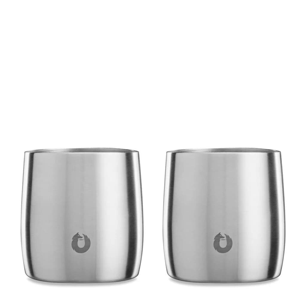 Snowfox Insulated Whiskey Glasses 11oz | Vacuum Stainless Steel for Cold Drinks