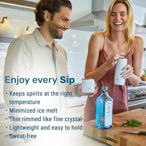 Snowfox Insulated Whiskey Glasses 11oz | Vacuum Stainless Steel for Cold Drinks thumbnail 2