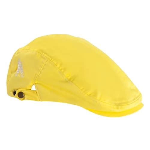 Royal & Awesome Yellow Golf Hats Men, Flat Cap Style, One Size | Bright Yellow Golf Flat Cap, Adjustable Fit thumbnail 1